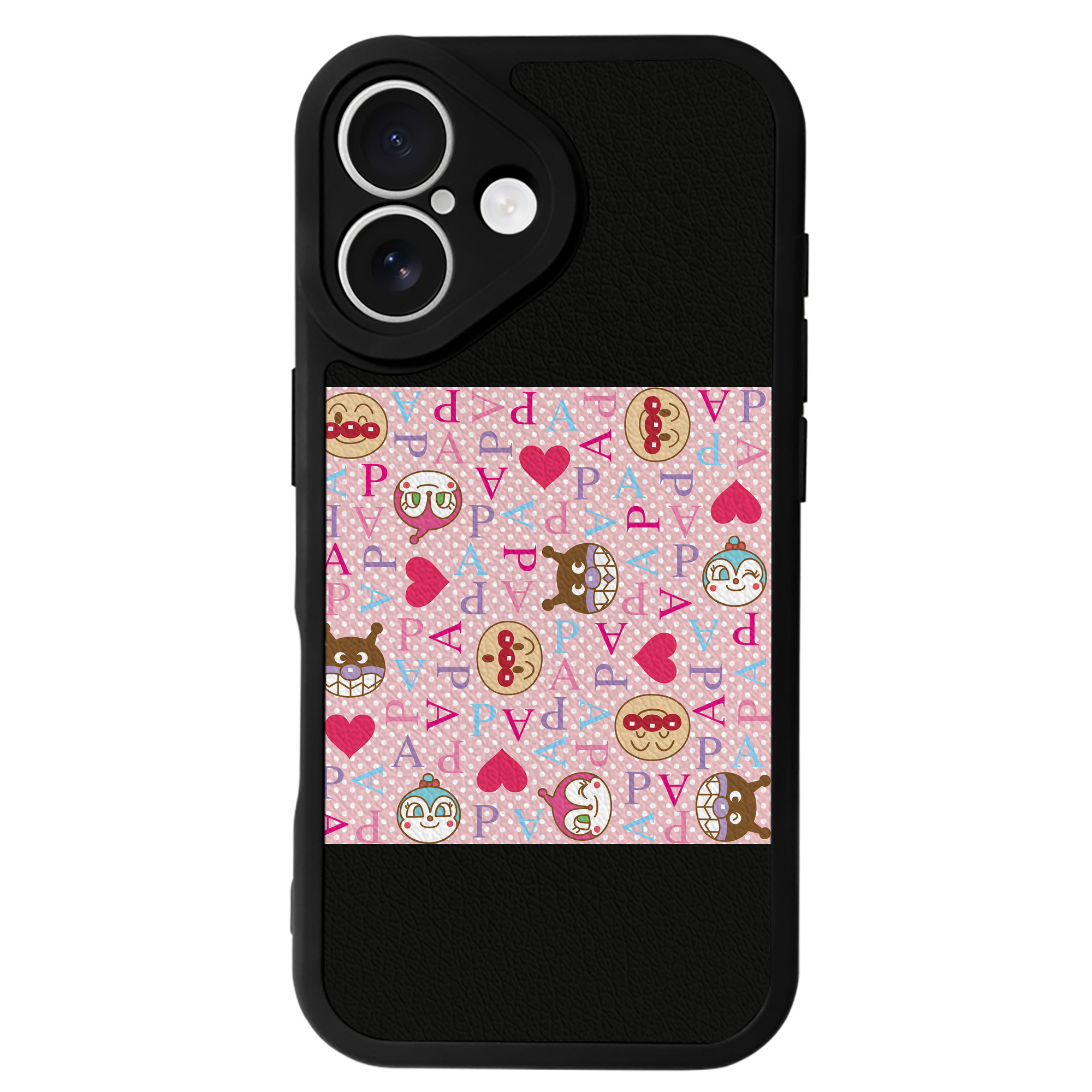 （画像用） アンパンマン Anpanman 【iPhone 16シリーズ対応】シリコンスマホケース（レザー調） 材質：シリコン